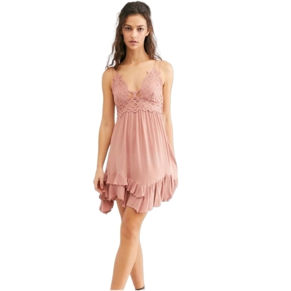 Free People Adella Slip Dress in  Ballet Rose• XS - Picture 5 of 13